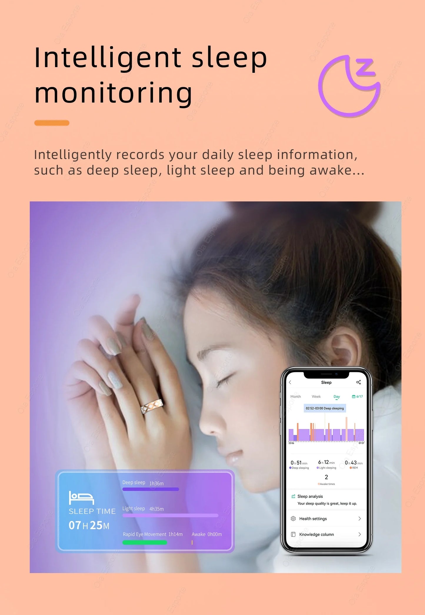 2024 Smart Ring For Men Women Heart Rate Blood Oxygen Monitoring Multi Sports Modes IP68 Waterproof Smart Rings For girl gifts