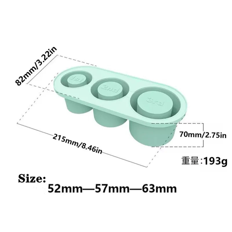 3-Grid Ice Cube Tray For Stanley 30/40 Oz Tumbler