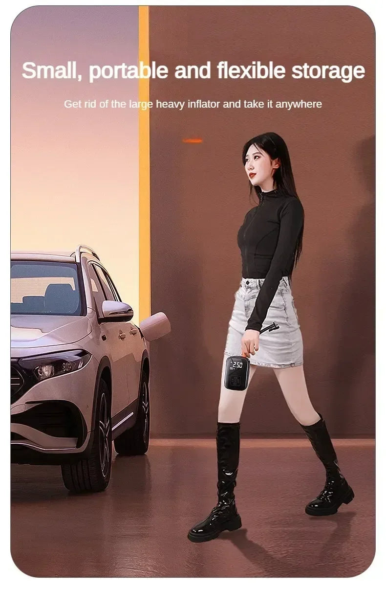 Wireless car air compressor