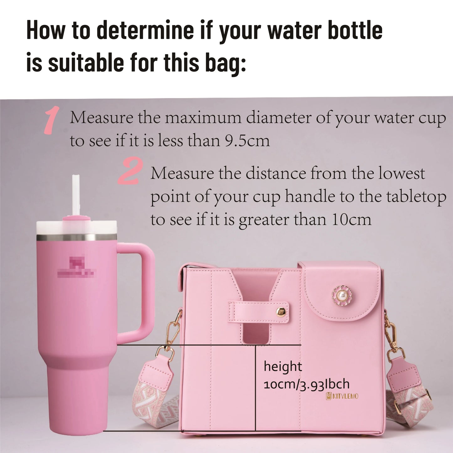 Unique Mini-Tote Cup Holder Bag for 40oz Quencher 42.00