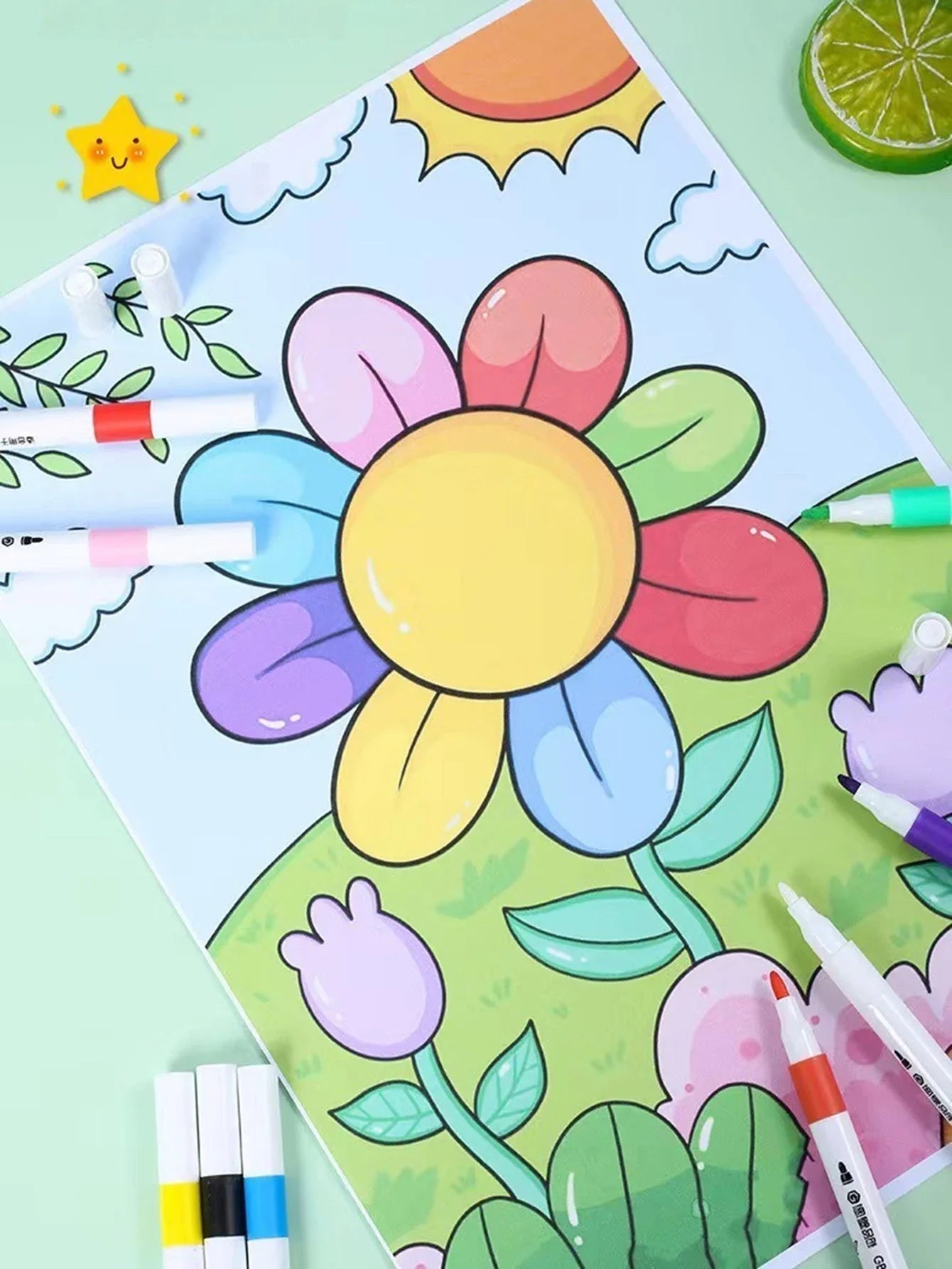 12-60 Colors Acrylic Markers Pen Set Paint Art Marker Soft Tip Pen for Children Stone Paint Ceramic Glass Wood Fabric Painting