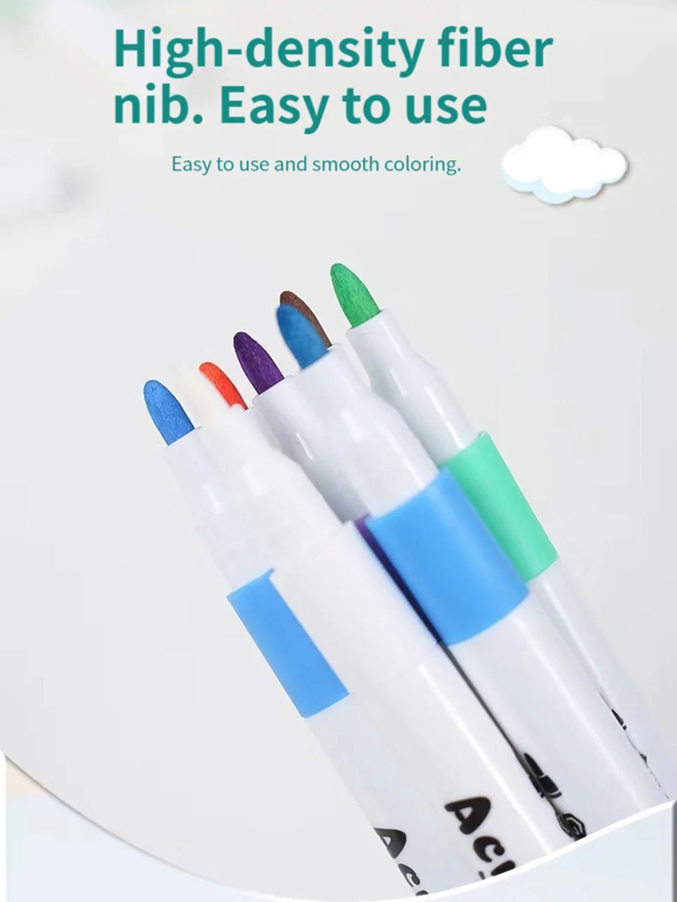 12-60 Colors Acrylic Markers Pen Set Paint Art Marker Soft Tip Pen for Children Stone Paint Ceramic Glass Wood Fabric Painting