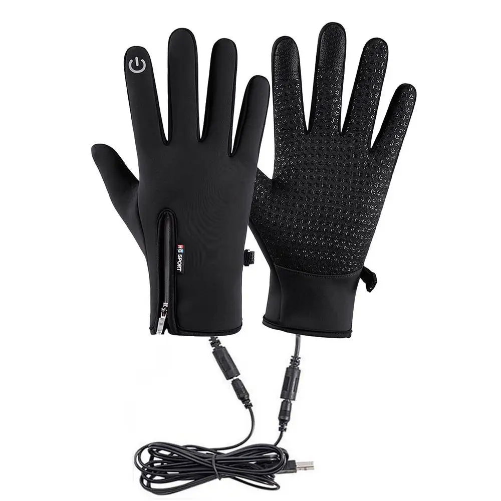 USB Rechargeable Heating Gloves Snowboard Gloves Touchscreen Winter Thermal Gloves Snow Mittens Snowboard Gloves For Ski Riding