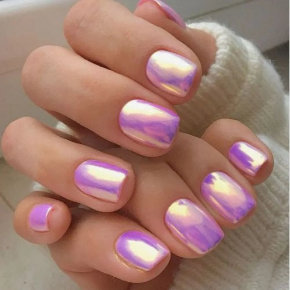 24pcs Short Square Wine Red False Nail Solid Color Simple Design Fake Nail Art Wearable Press on Nails Tips with Jellly Glue