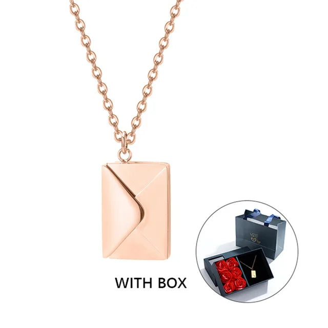 ! LOVE LETTER ENVELOP PENDANT ROSE GOLD 28.00