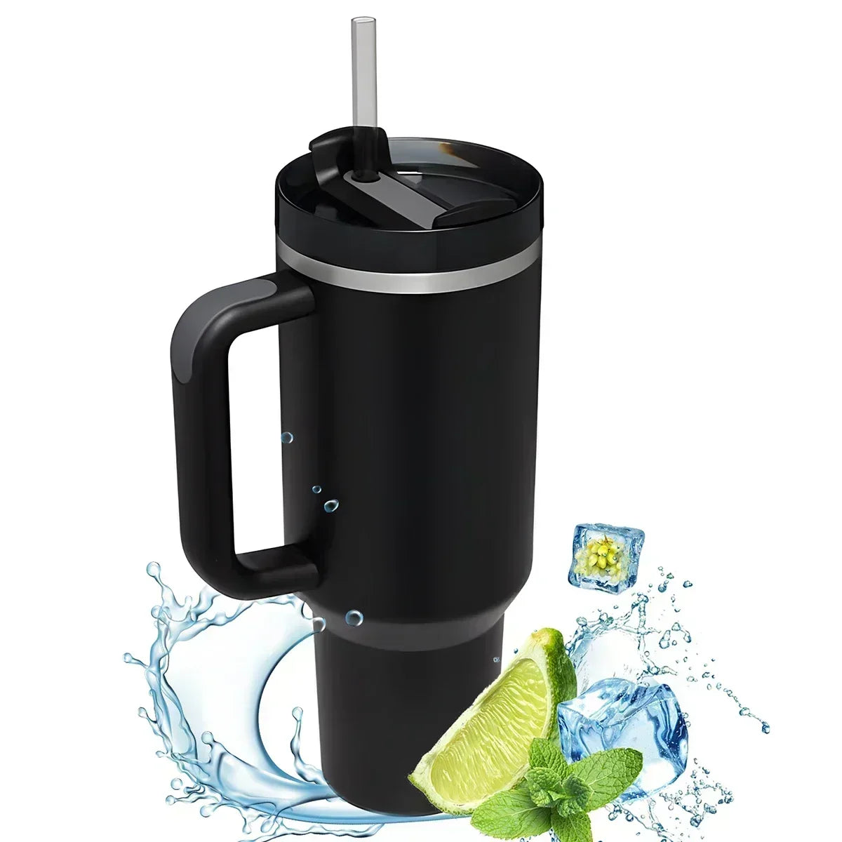 40 oz Drink Tumbler with Handle!!!! Cream 2