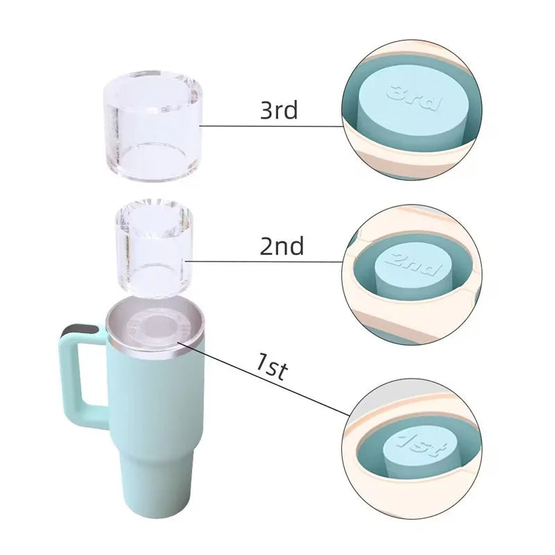 3-Grid Ice Cube Tray For Stanley 30/40 Oz Tumbler