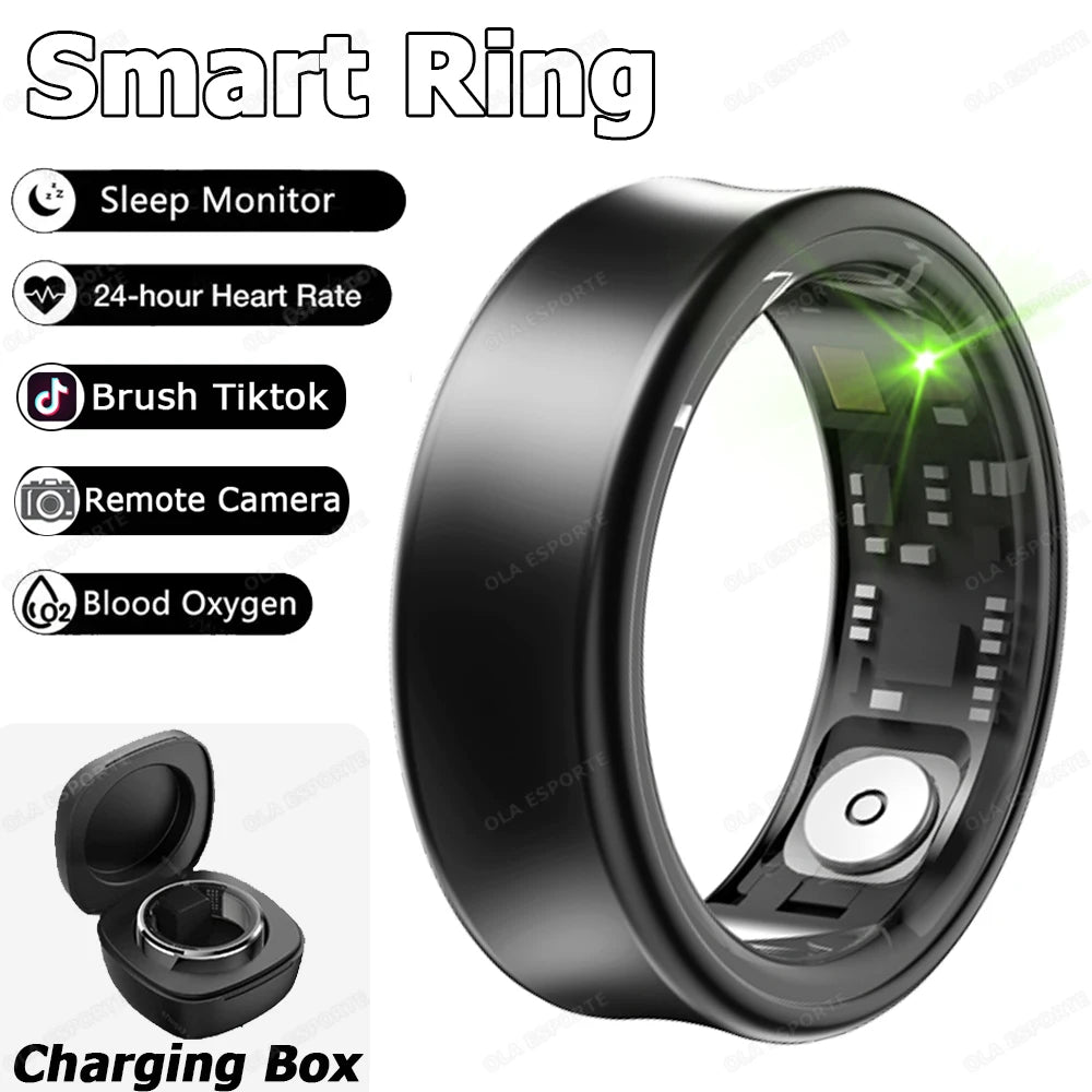 *New Military Grade Titanium Steel Shell Smart Ring