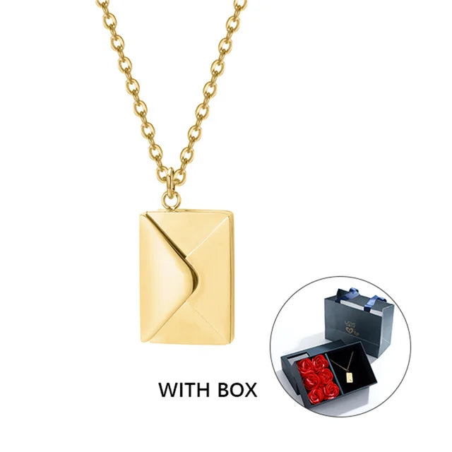 ! LOVE LETTER ENVELOP PENDANT ROSE GOLD 28.00