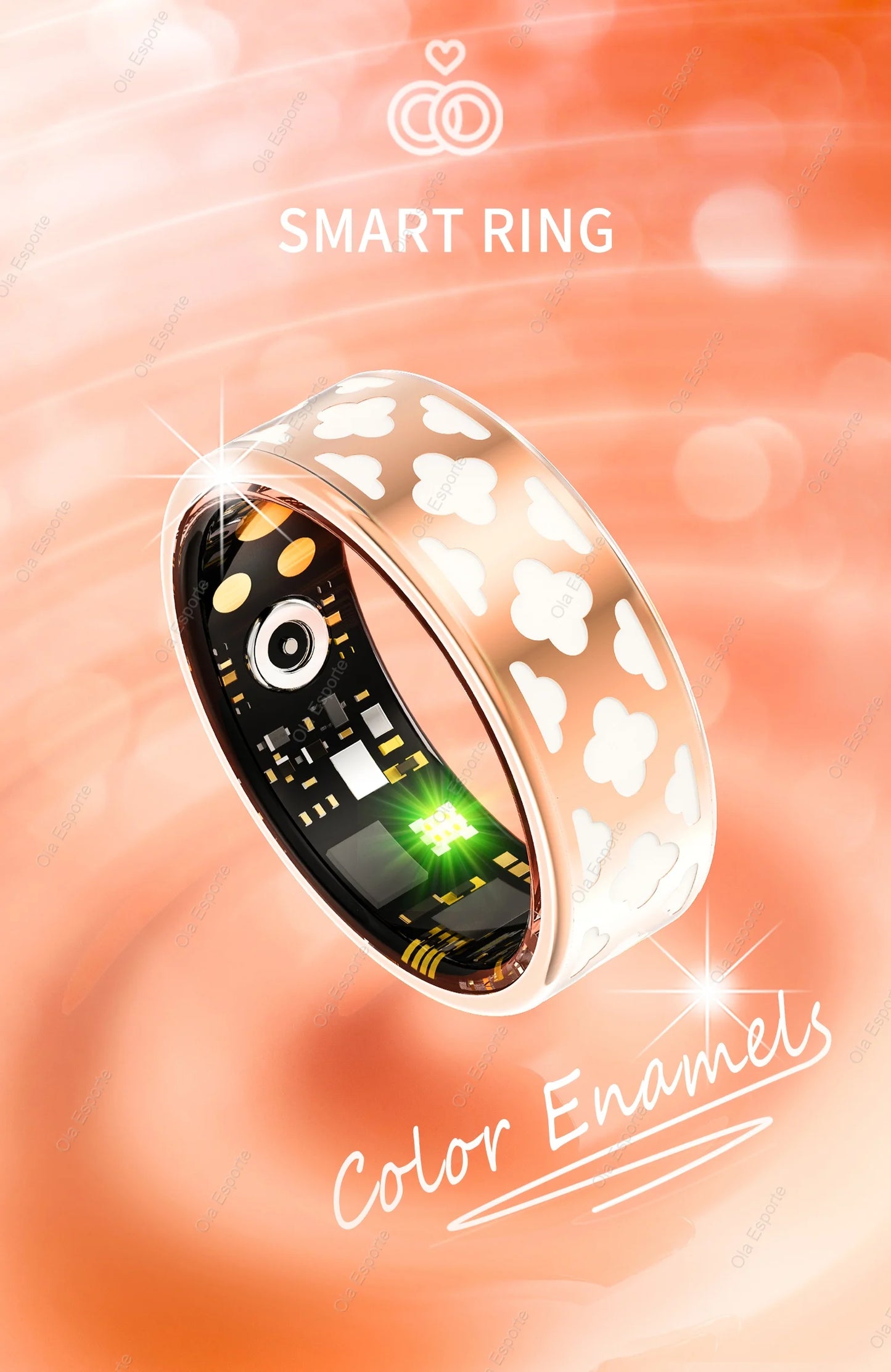 2024 Smart Ring For Men Women Heart Rate Blood Oxygen Monitoring Multi Sports Modes IP68 Waterproof Smart Rings For girl gifts