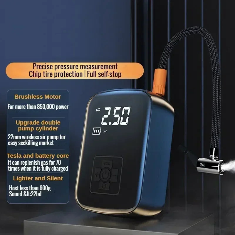 Wireless car air compressor