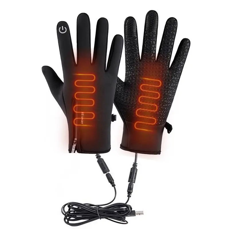 USB Rechargeable Heating Gloves Snowboard Gloves Touchscreen Winter Thermal Gloves Snow Mittens Snowboard Gloves For Ski Riding