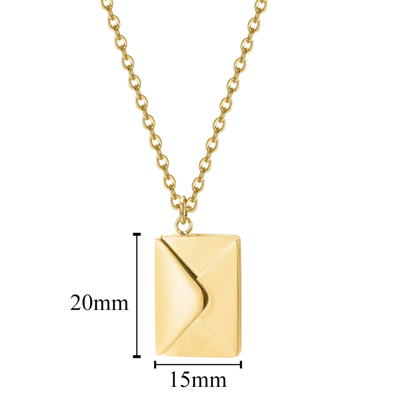 ! LOVE LETTER ENVELOP PENDANT GOLD 28.00