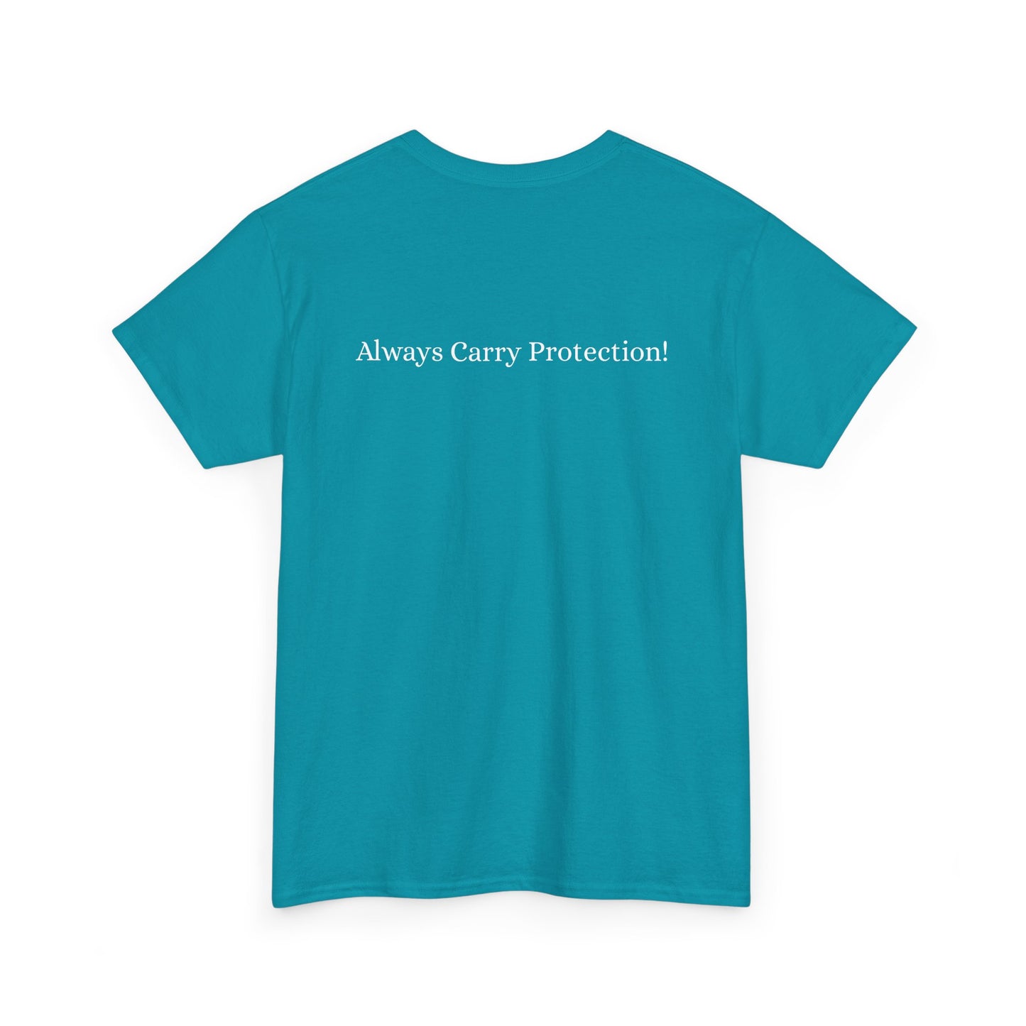Unisex Heavy Cotton Tee Front & Back Lettering  WHITE   24.00