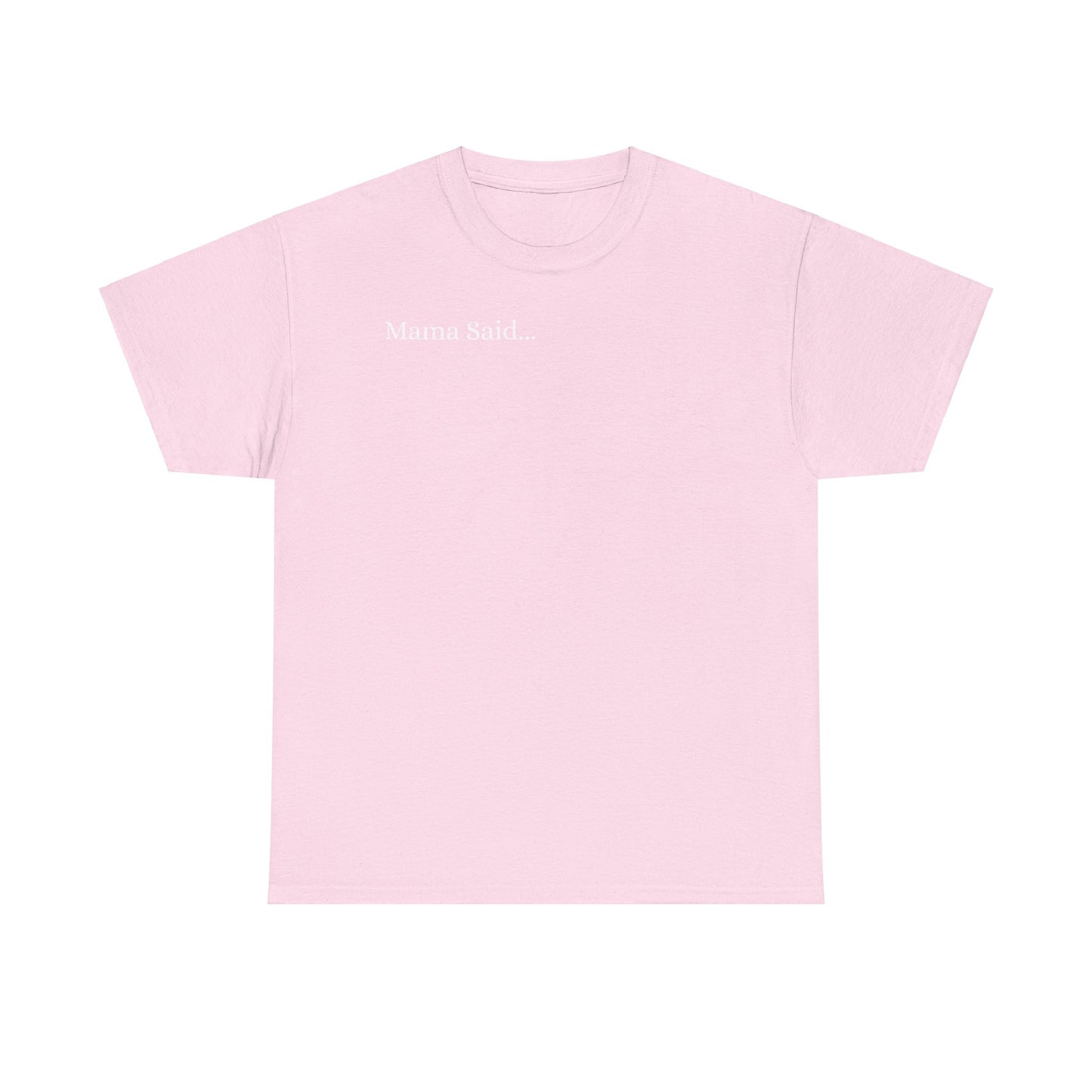 Unisex Heavy Cotton Tee Front & Back Lettering  WHITE   24.00