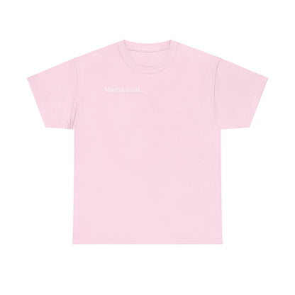 Unisex Heavy Cotton Tee Front & Back Lettering  WHITE   24.00