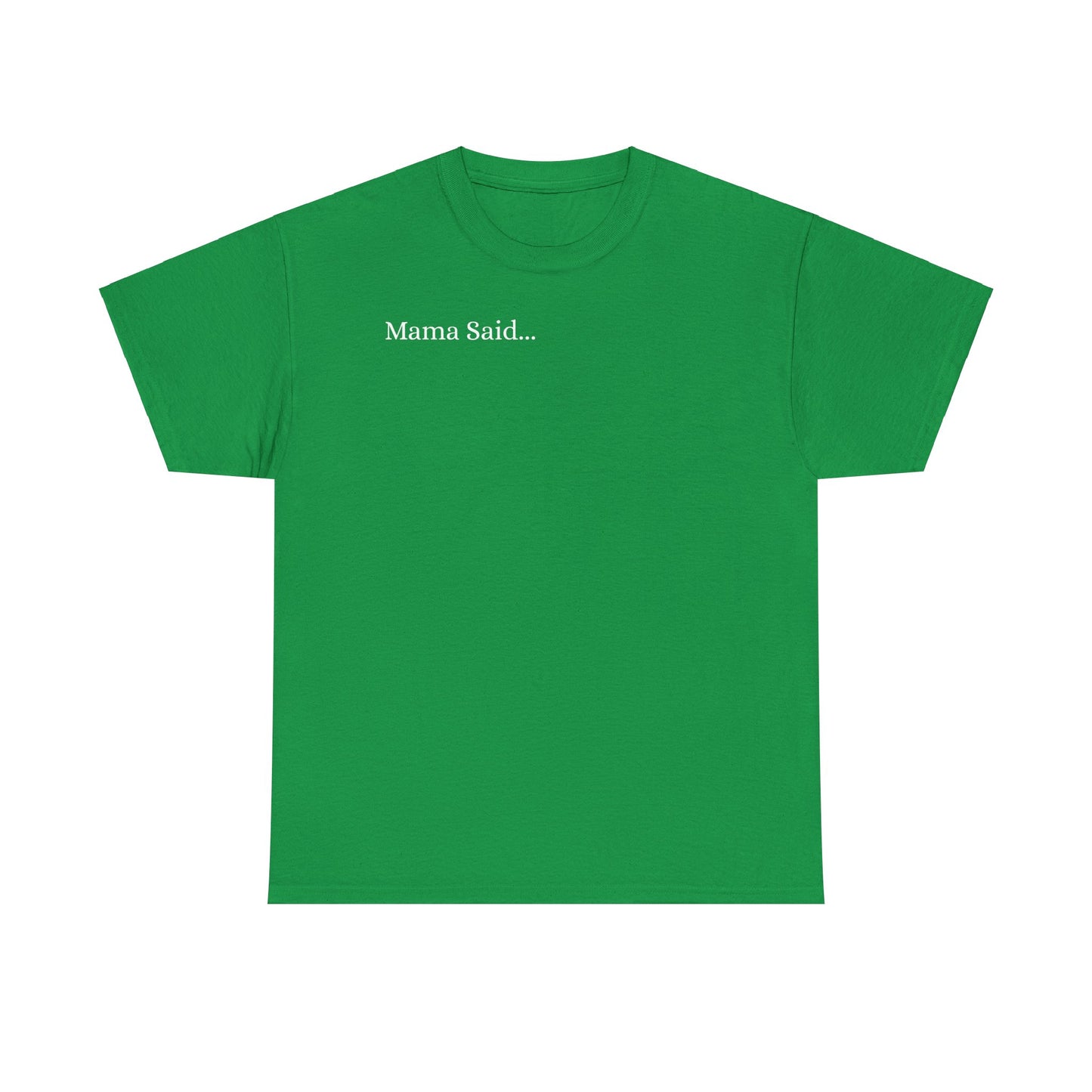 Unisex Heavy Cotton Tee Front & Back Lettering  WHITE   24.00