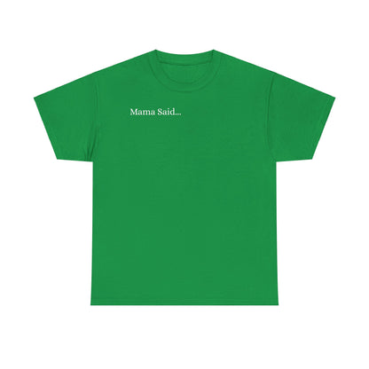 Unisex Heavy Cotton Tee Front & Back Lettering  WHITE   24.00