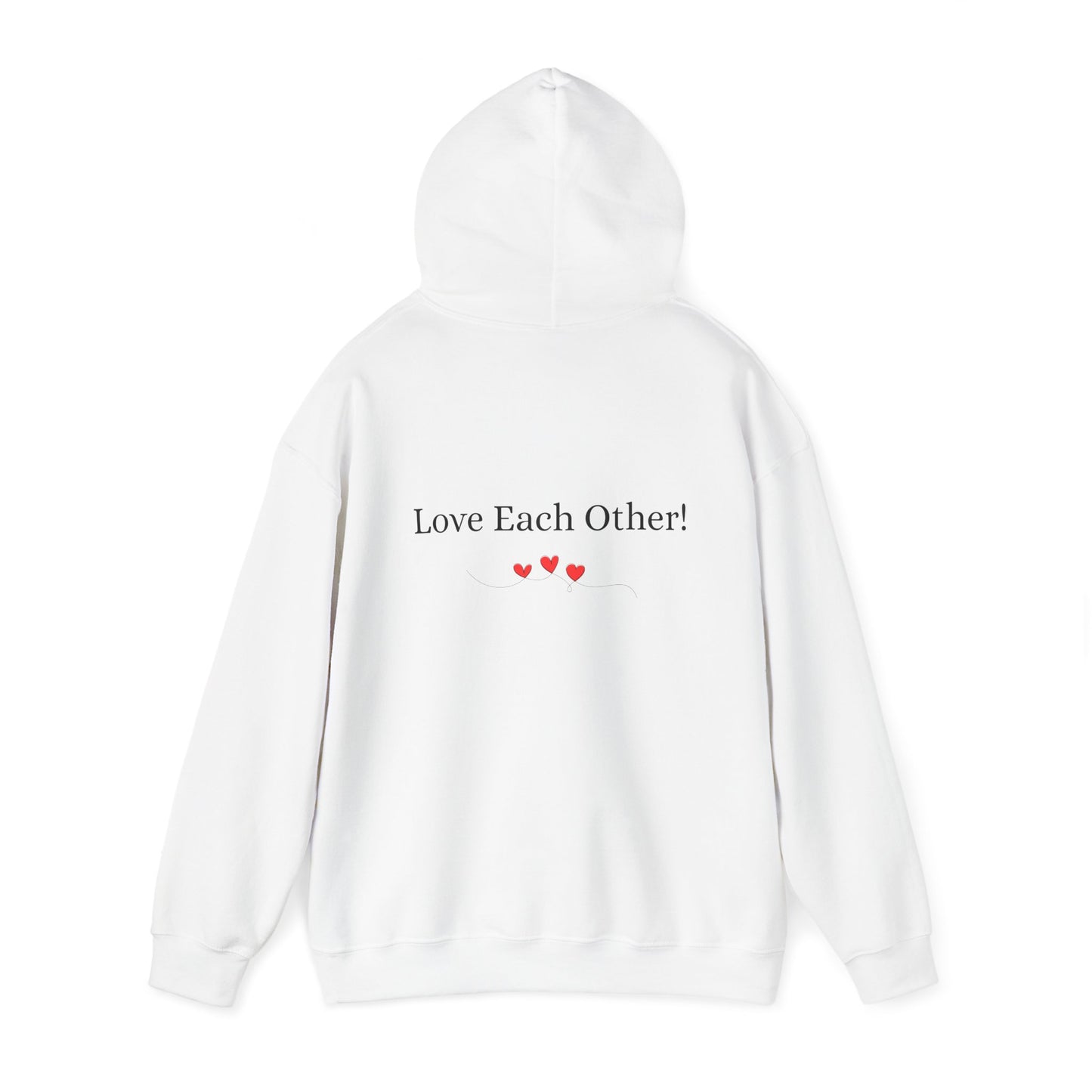 Unisex Heavy Blend™ Heart Hooded Sweatshirt Front and Back BLACK Print   $38.00
