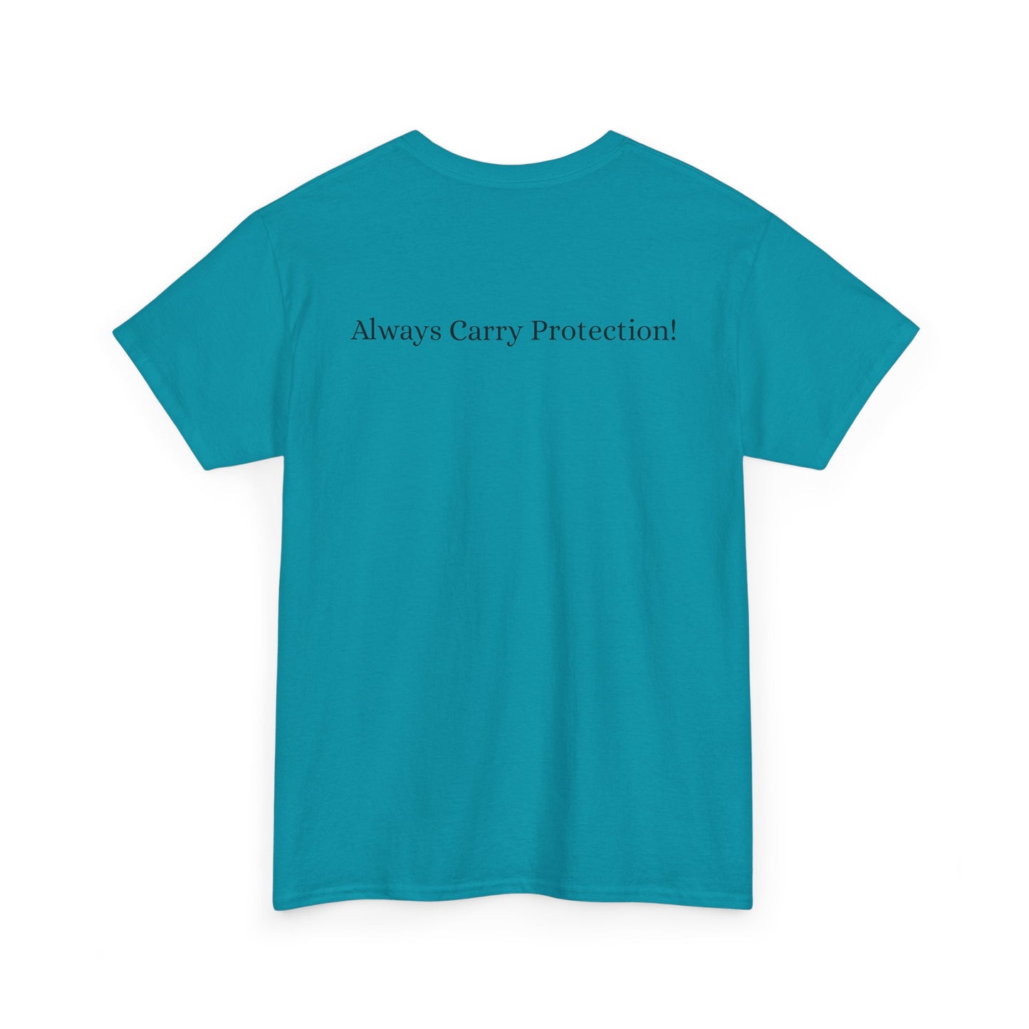 Unisex Heavy Cotton Tee Front & Back Lettering   BLACK    24.00