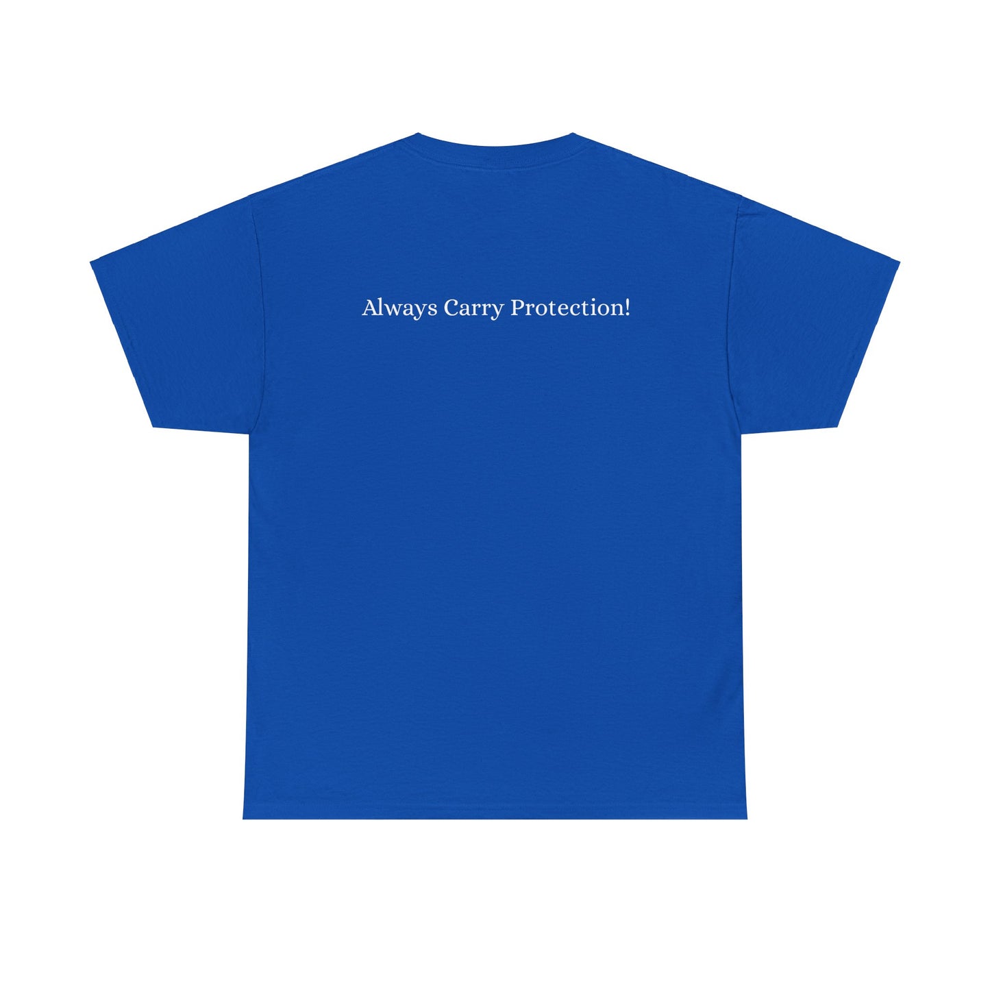 Unisex Heavy Cotton Tee Front & Back Lettering  WHITE   24.00