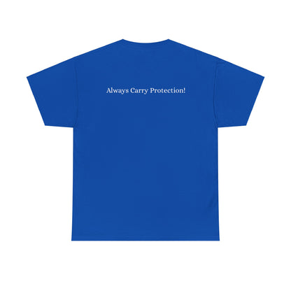 Unisex Heavy Cotton Tee Front & Back Lettering  WHITE   24.00