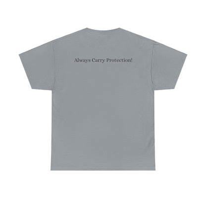 Unisex Heavy Cotton Tee Front & Back Lettering   BLACK    24.00
