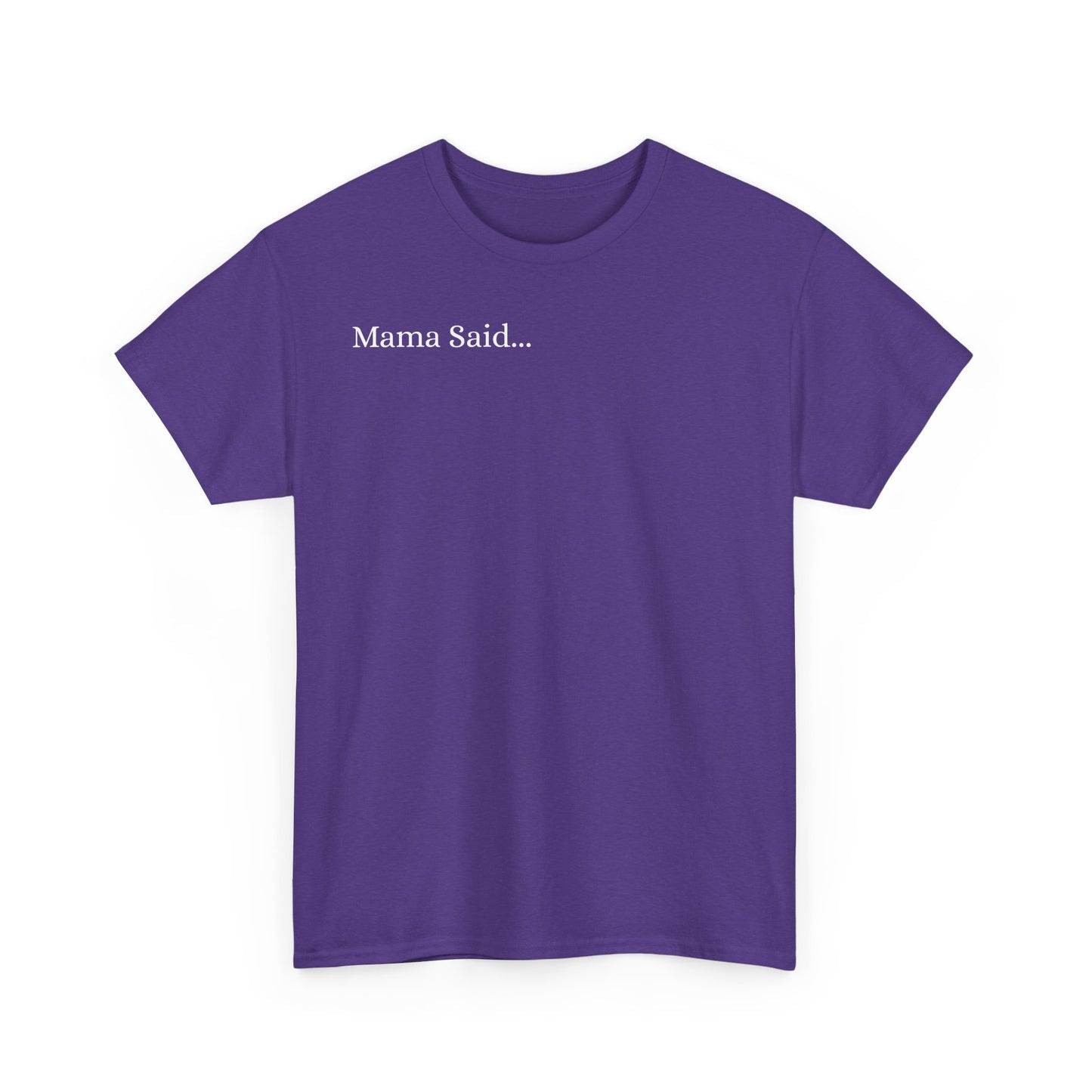 Unisex Heavy Cotton Tee Front & Back Lettering  WHITE   24.00