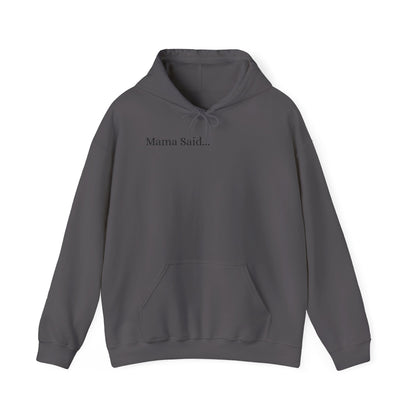 *Unisex Heavy Blend™ Hooded Sweatshirt Front and Back BLACK Print     38.00