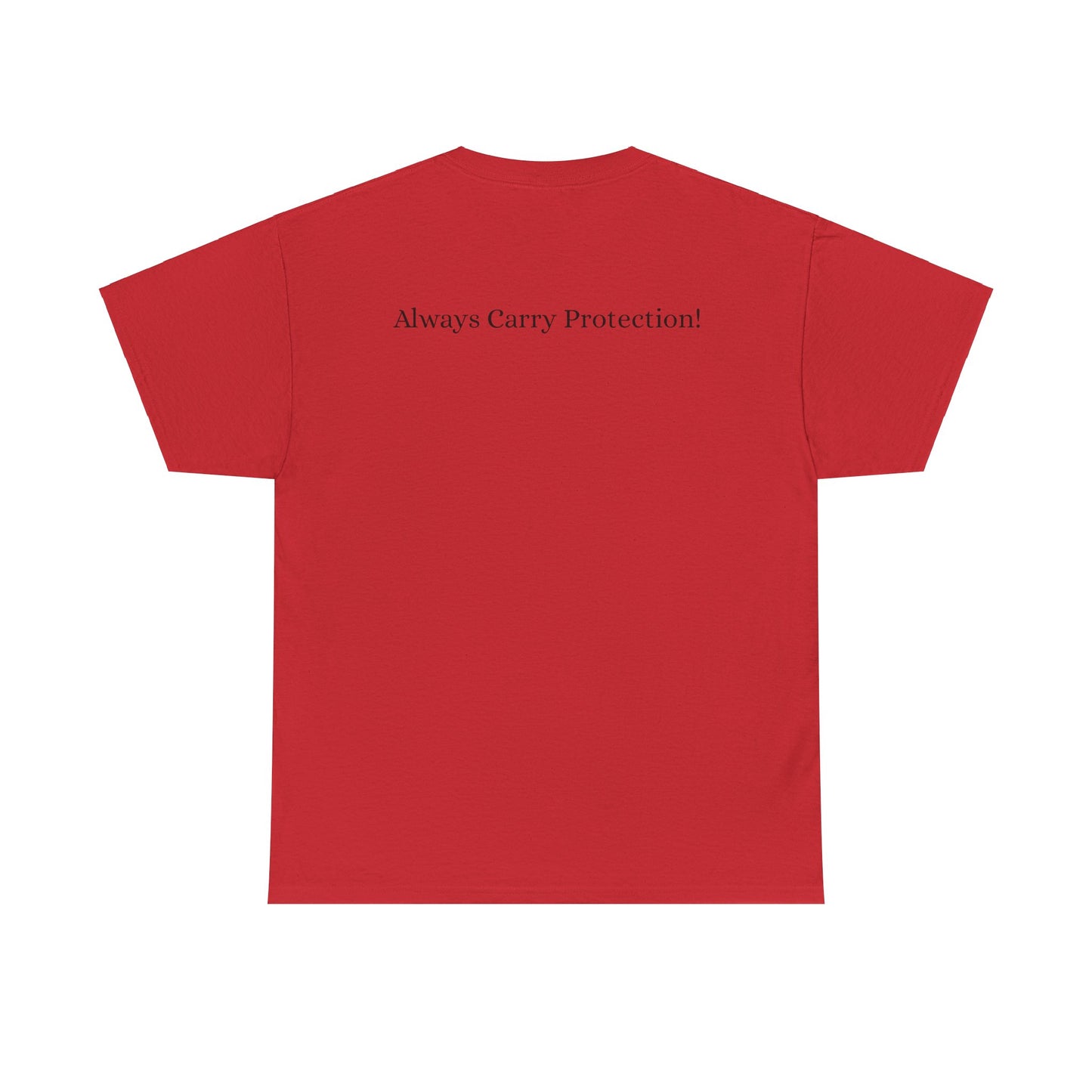 Unisex Heavy Cotton Tee Front & Back Lettering   BLACK    24.00
