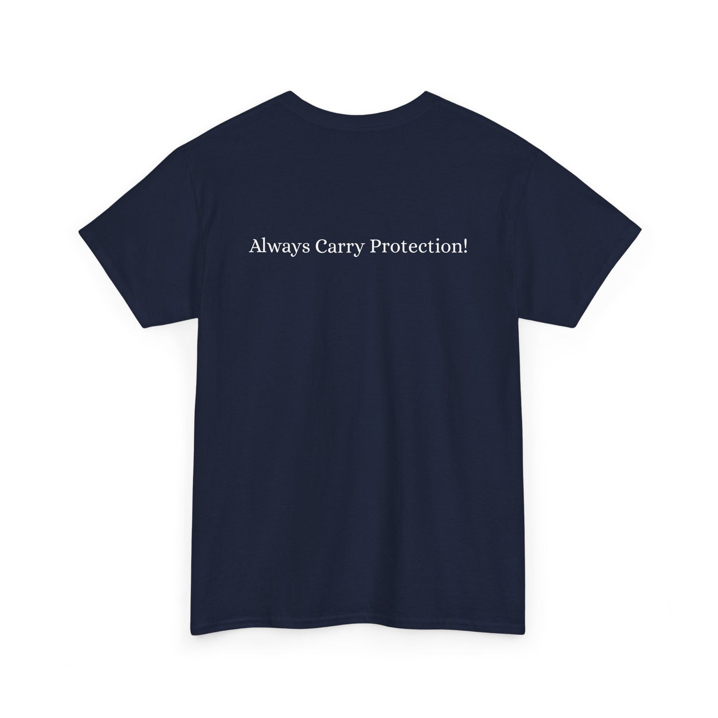 Unisex Heavy Cotton Tee Front & Back Lettering  WHITE   24.00