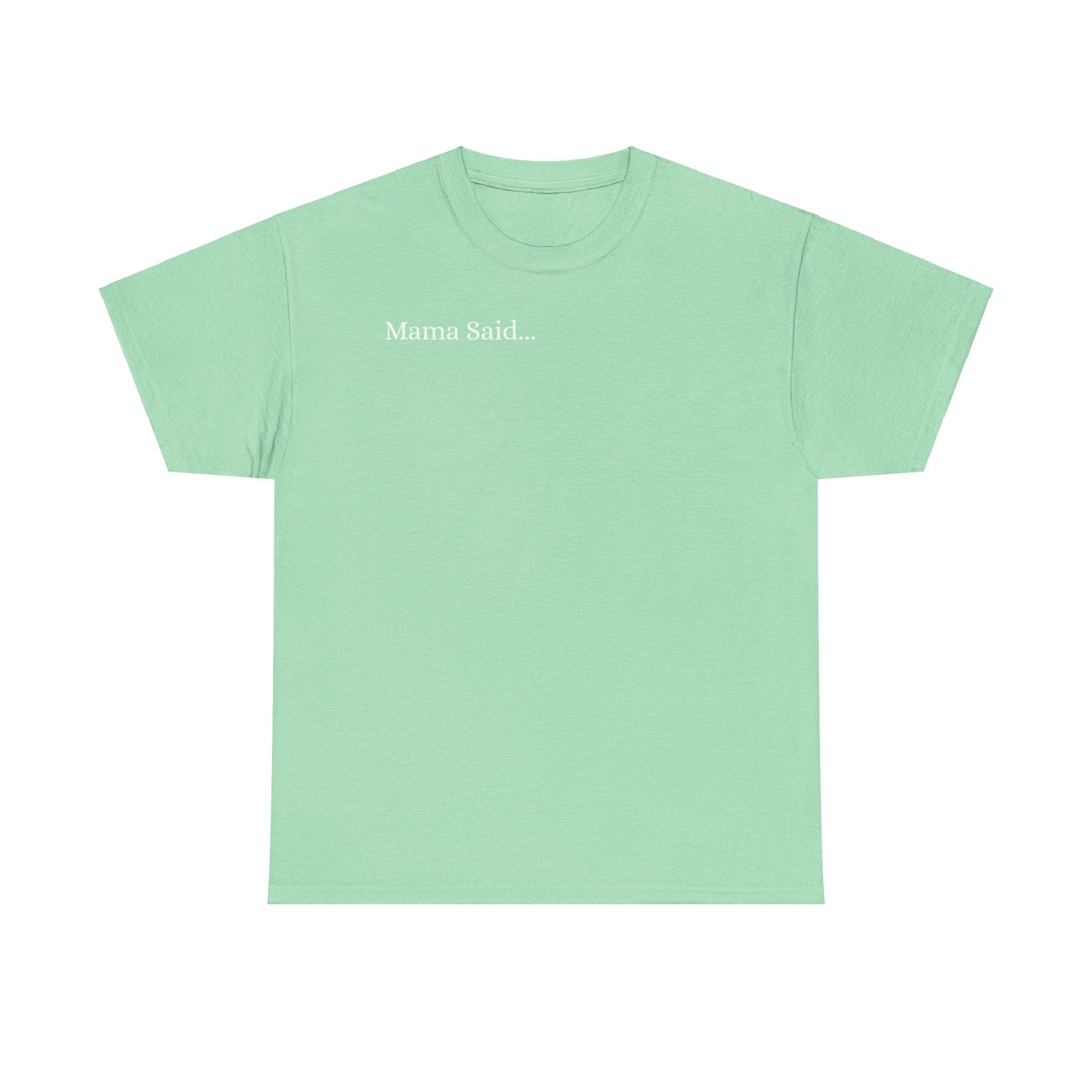 Unisex Heavy Cotton Tee Front & Back Lettering  WHITE   24.00