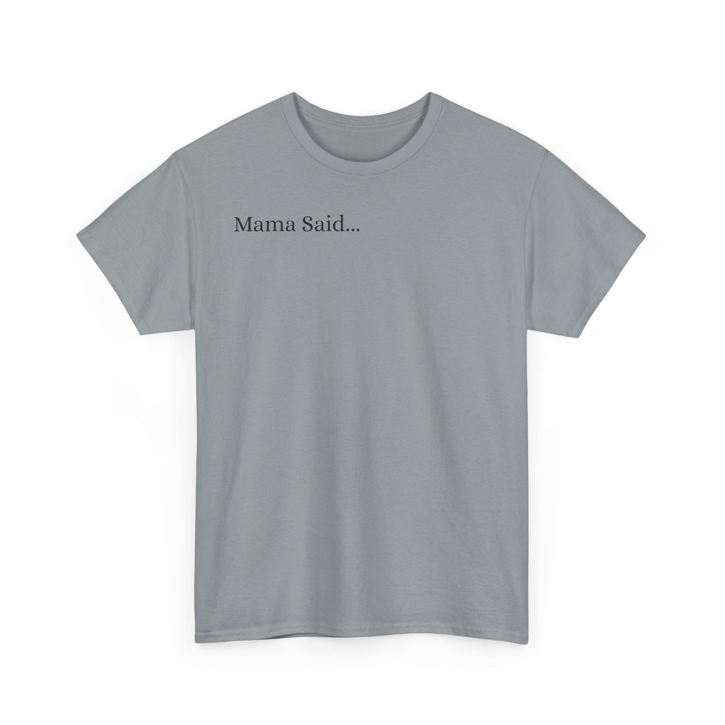 Unisex Heavy Cotton Tee Front & Back Lettering   BLACK    24.00