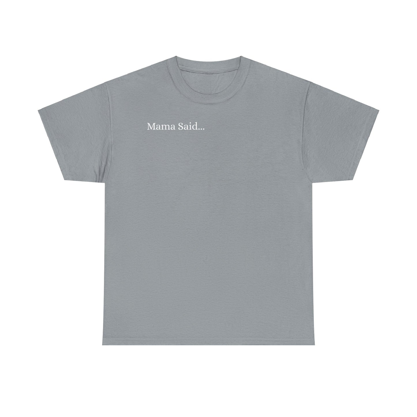 Unisex Heavy Cotton Tee Front & Back Lettering  WHITE   24.00