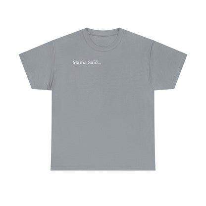 Unisex Heavy Cotton Tee Front & Back Lettering  WHITE   24.00