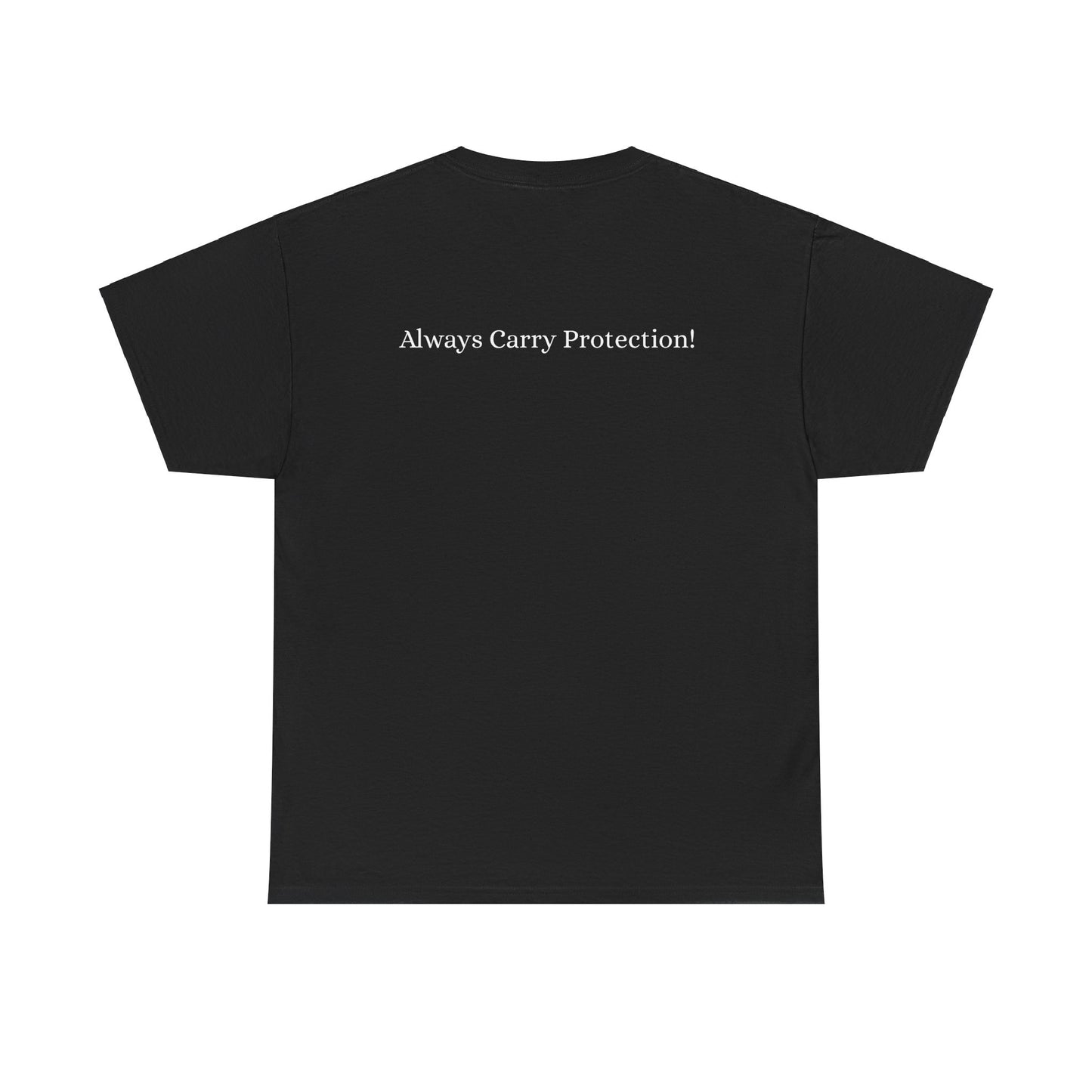 Unisex Heavy Cotton Tee Front & Back Lettering  WHITE   24.00