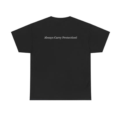 Unisex Heavy Cotton Tee Front & Back Lettering  WHITE   24.00