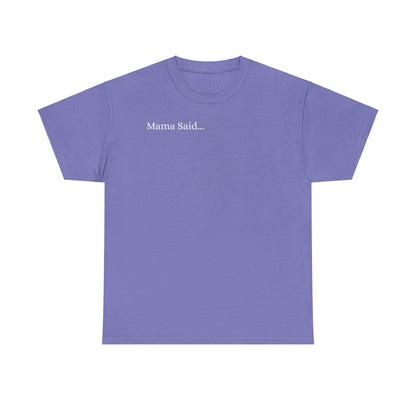 Unisex Heavy Cotton Tee Front & Back Lettering  WHITE   24.00