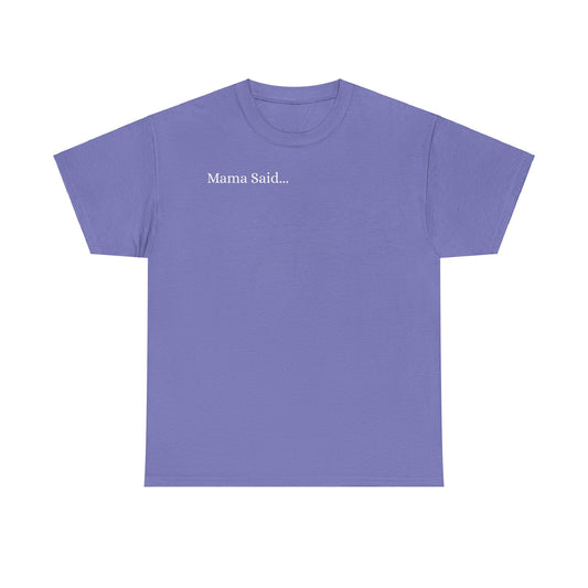Unisex Heavy Cotton Tee Front & Back Lettering  WHITE   24.00