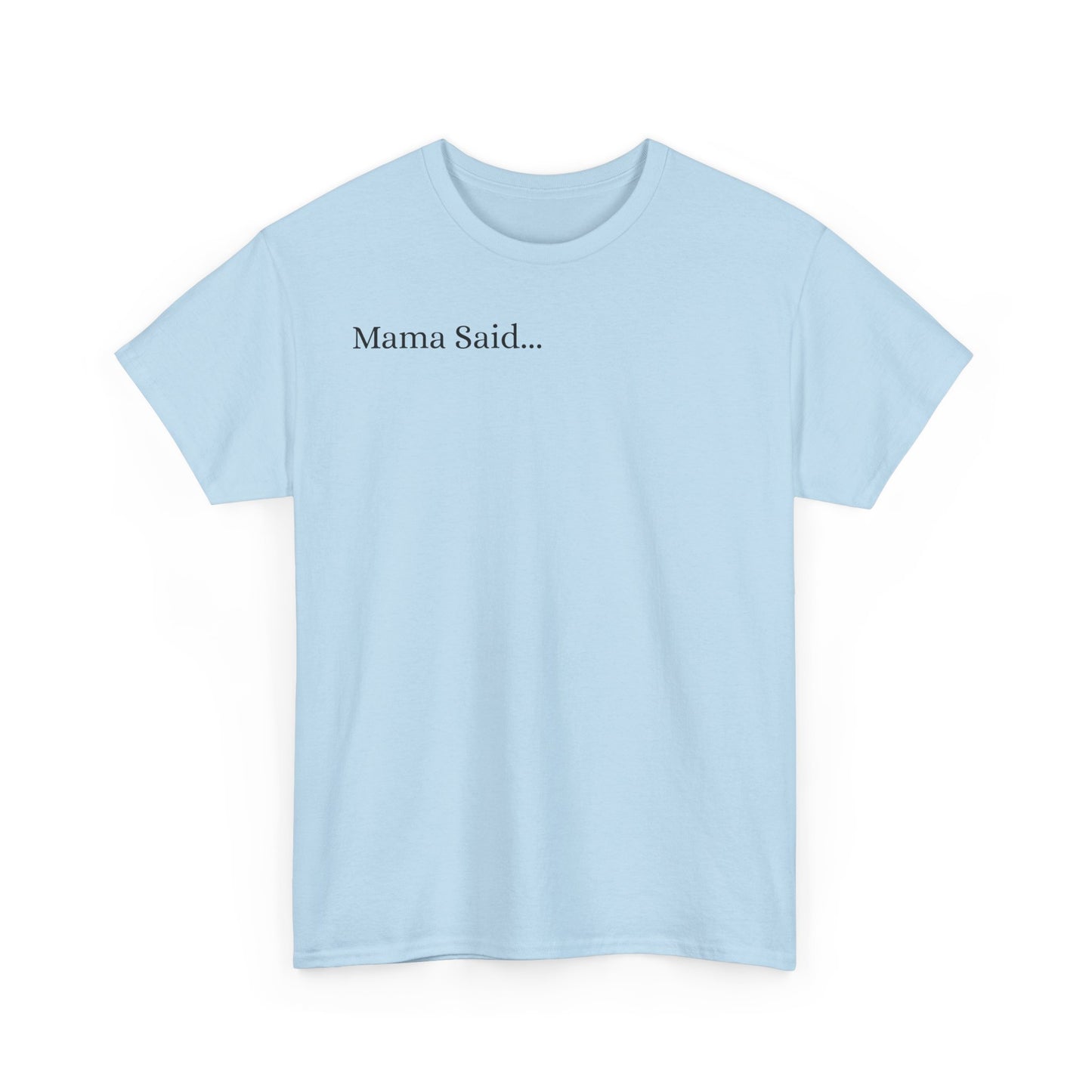 Unisex Heavy Cotton Tee Front & Back Lettering   BLACK    24.00