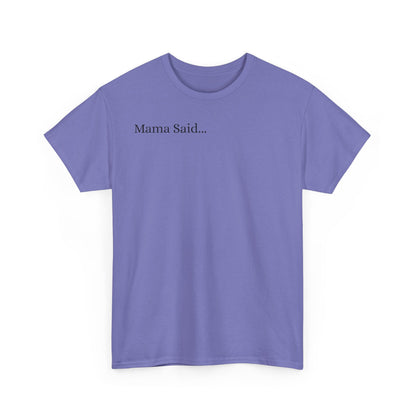 Unisex Heavy Cotton Tee Front & Back Lettering   BLACK    24.00
