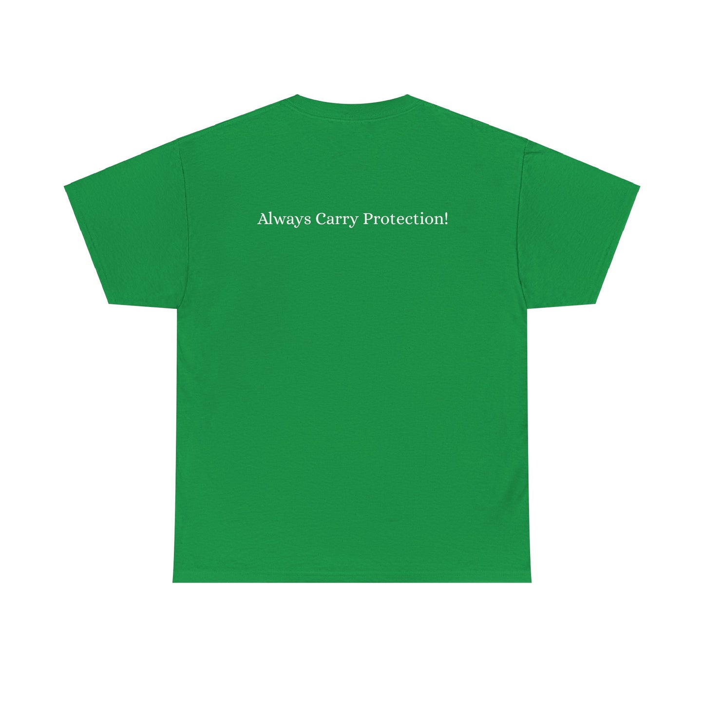 Unisex Heavy Cotton Tee Front & Back Lettering  WHITE   24.00