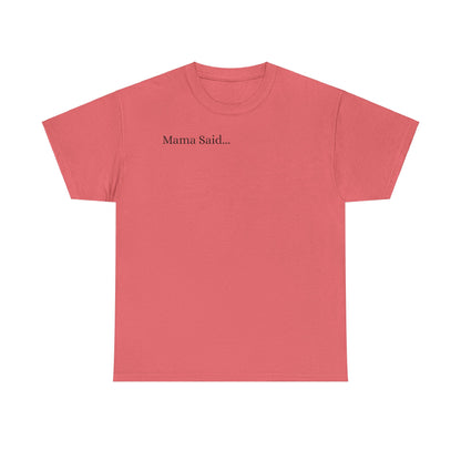 Unisex Heavy Cotton Tee Front & Back Lettering   BLACK    24.00