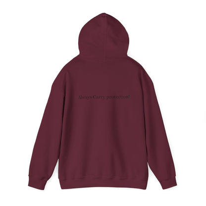 *Unisex Heavy Blend™ Hooded Sweatshirt Front and Back BLACK Print     38.00