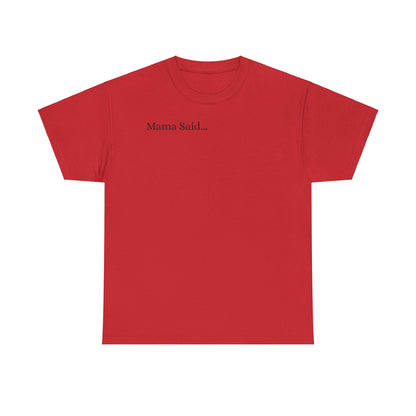 Unisex Heavy Cotton Tee Front & Back Lettering   BLACK    24.00