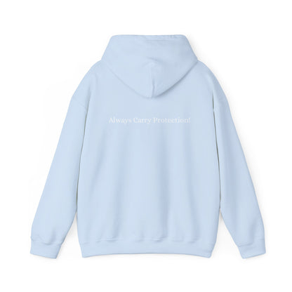 Unisex Heavy Blend™ Hooded Sweatshirt Front and Back WHITE Print   38.00