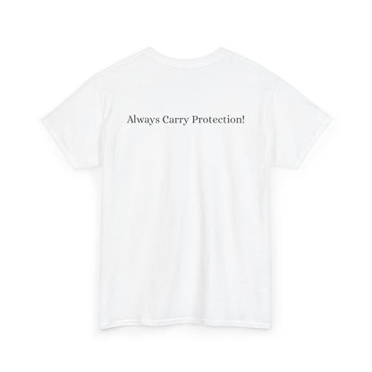 Unisex Heavy Cotton Tee Front & Back Lettering   BLACK    24.00