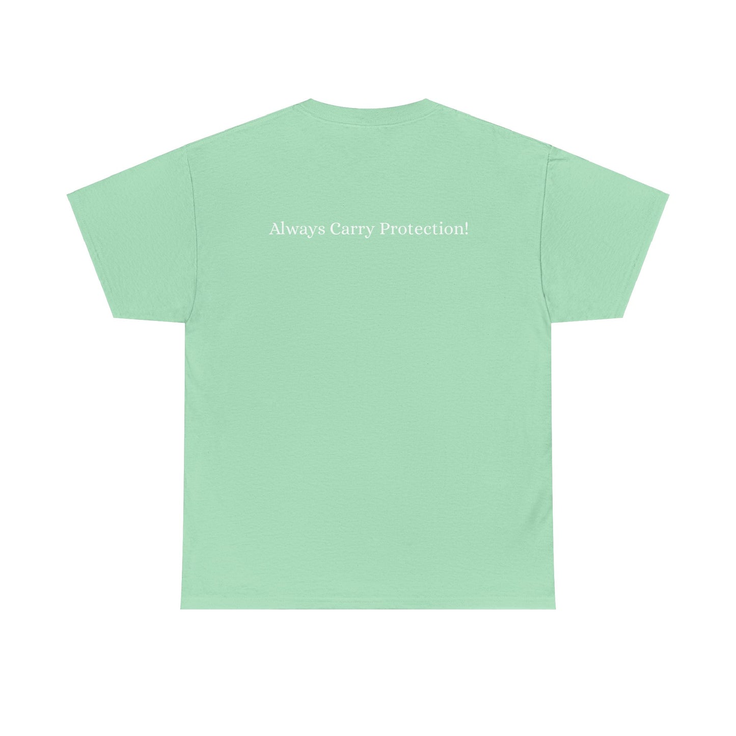 Unisex Heavy Cotton Tee Front & Back Lettering  WHITE   24.00