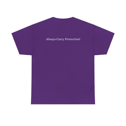 Unisex Heavy Cotton Tee Front & Back Lettering  WHITE   24.00