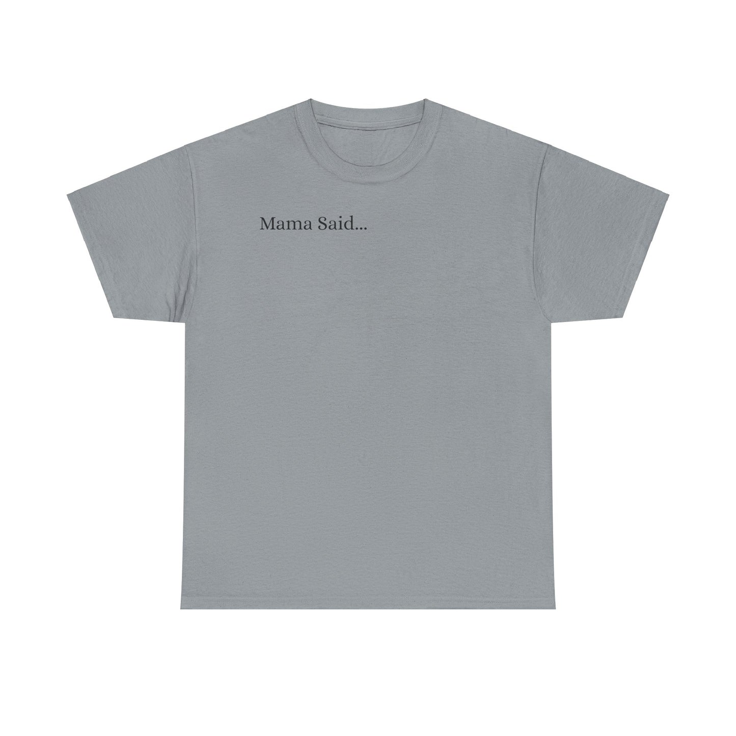 Unisex Heavy Cotton Tee Front & Back Lettering   BLACK    24.00